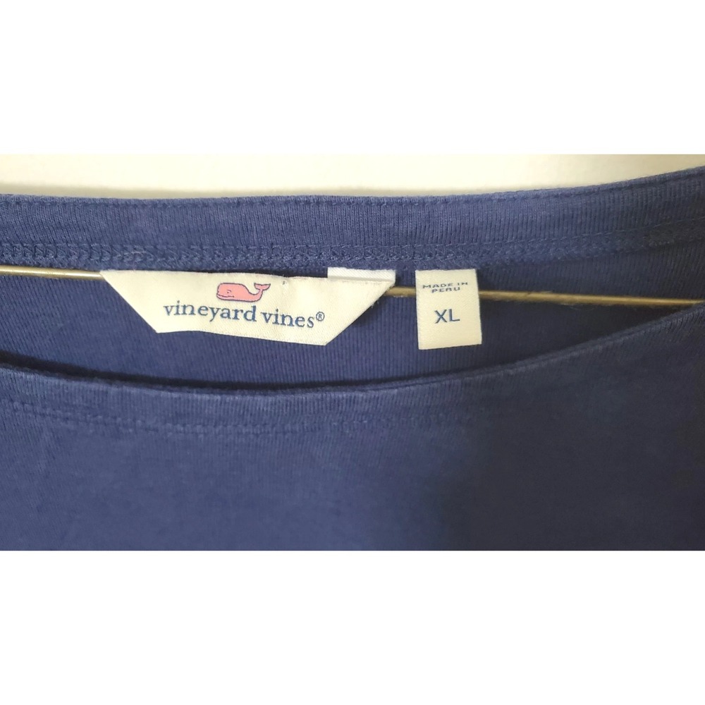 Vineyard Vines Plain Shirt Womens X-Large Blue Long Sleeve Tee Shirt EUC - Picture 2 of 4